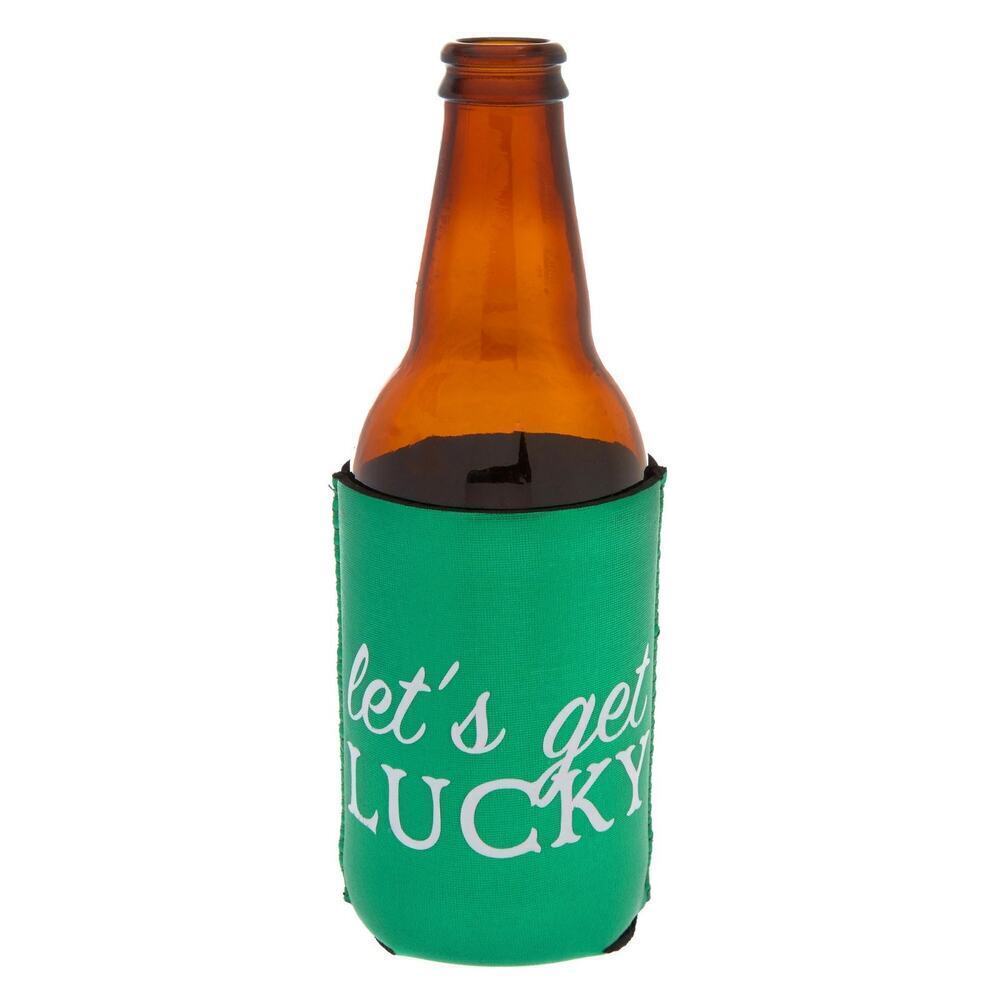 St Patrick's Day Let's Get Lucky Drink Koozie Keep Drinks Cold One Size